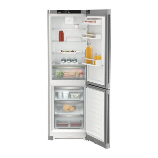 Liebherr CNSDC5203 60cm 60/40 Frost Free Fridge Freezer with EasyFresh - Silver Steel_open