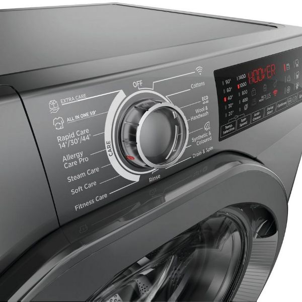 Hoover H3WPS496TMRR6 9kg 1400 Spin Washing Machine - Graphite_control