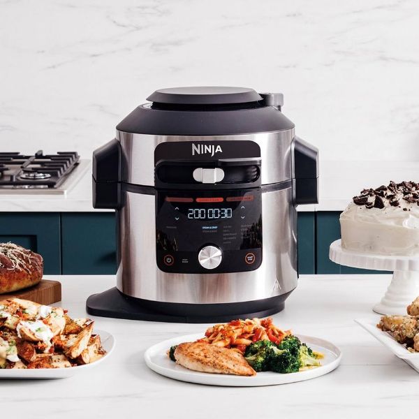ONinja OL750UK 7.5L 15-In-1 One Lid Multi Cooker & probe - Black / Stainless Steel_mainL750UK_view