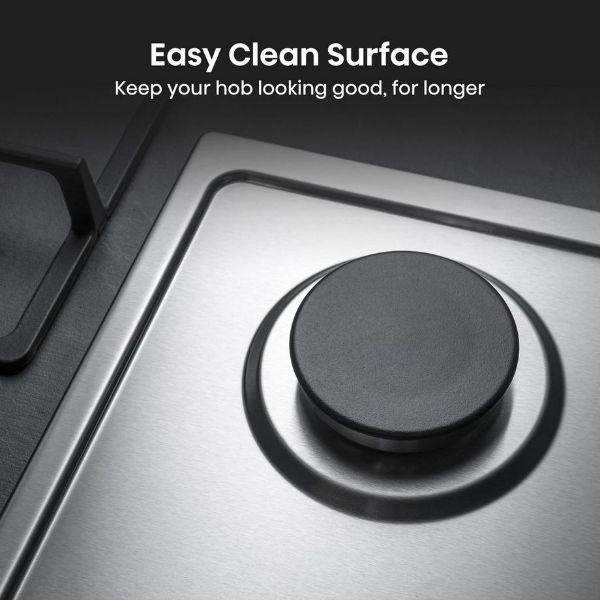 Hisense GM642XHS 60cm Gas Hob - Stainless Steel_clean