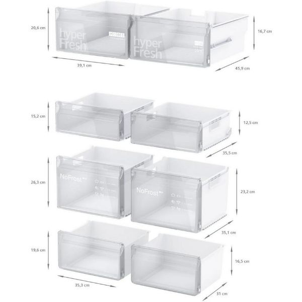 Siemens KF96NVPEAG IQ300 90.5cm French Door American Style Fridge Freezer - Stainless Steel_dimen