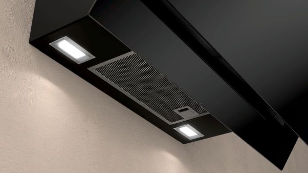 Picture of Neff D65IHM1S0B 60cm Wall-Mounted Angled Cooker Hood in Black - Display Model