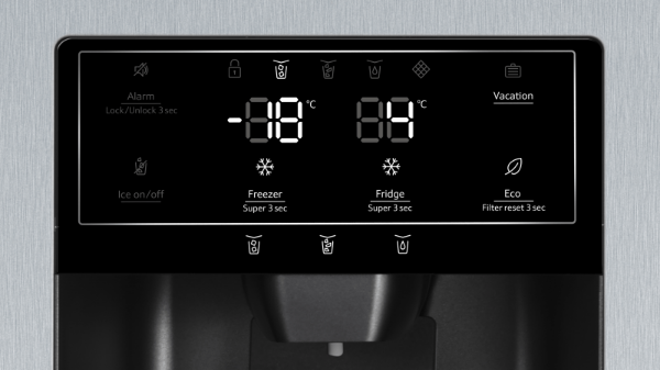 Picture of Neff KA3923IE0G N 70 American Style Fridge Freezer in Inox-easyclean