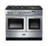 Picture of Rangemaster 123340 Professional+ FX 100 Dual Fuel Stainless Steel Range Cooker with Chrome Trim-PROPL100FXDFFSS/C
