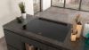 Neff I98WMM1S7B Downdraft Hood in Black_hob with hood up