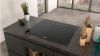 Neff I98WMM1S7B Downdraft Hood in Black_hob with hood down