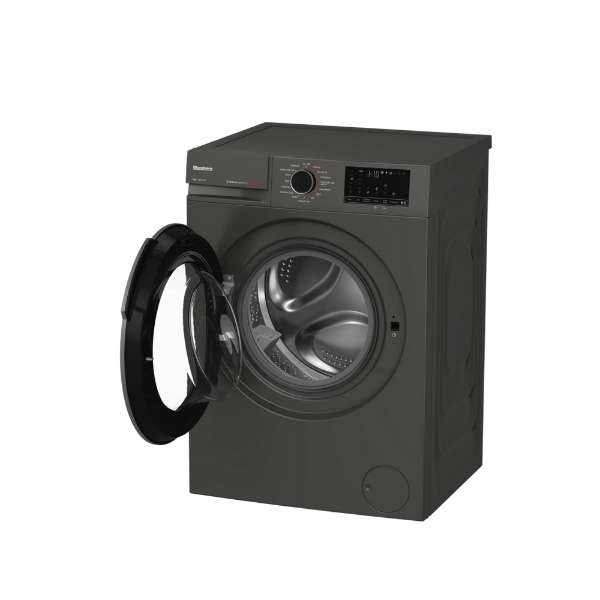 Blomberg LWA18461G 8kg 1400 Spin Washing Machine - Graphite_angled side view