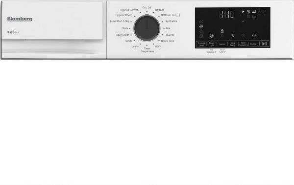 Blomberg LTA18320W 8kg Heat Pump Tumble Dryer_controls