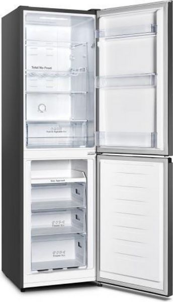 Hisense RB327N4BBE 55cm 50/50 Total No Frost Fridge Freezer - Black Steel_interior empty