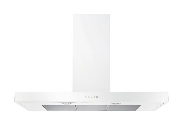Rangemaster 105350 90cm Flat Hood Cooker Hood in White - UNBHDS90WH/