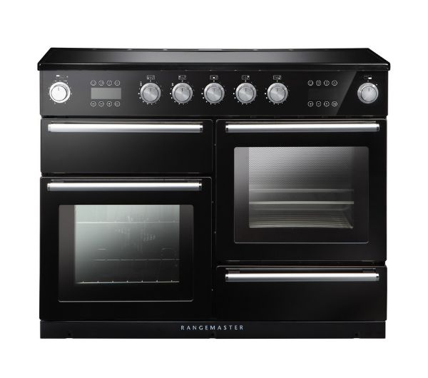 Rangemaster 119810 Nexus Steam 110 Induction Range Cooker in Black with Chrome Trim - NEX110SOEIBL/C