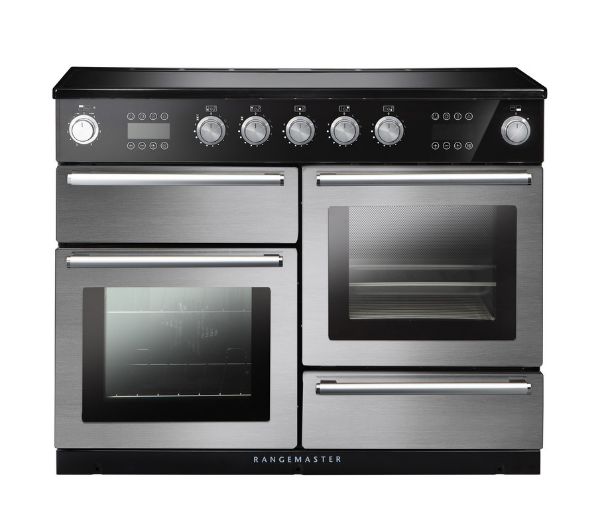 Rangemaster 119820 Nexus Steam 110 Induction Range Cooker in Stainless Steel with Chrome Trim - NEX110SOEISS/C
