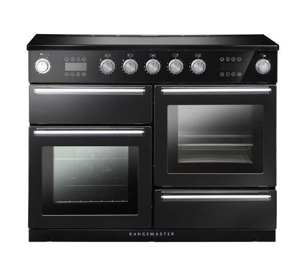 Rangemaster 125600 Nexus Steam 110 Induction Range Cooker in Charcoal Black with Chrome Trim - NEX110SOEICB/C