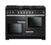 Rangemaster 126110 Professional Deluxe 110 Dual Fuel Range Cooker in Charcoal Black with Chrome Trim - PDL110DFFCB/C