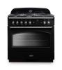 Rangemaster 128220 Classic FX 90 Dual Fuel Range Cooker in Black with Chrome Trim - CLAS90FXDFFBL/C