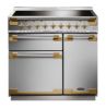Rangemaster 135350 Elise Luxe 90 Induction Range Cooker in Stainless Steel with Antique Brass Trim - ELS90EISS/AB