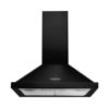 Rangemaster 63090 60cm Chimney Cooker Hood in Black and Chrome - LEIHDC60BC/