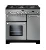 Rangemaster 98760 Kitchener 90 Dual Fuel Range Cooker in Stainless Steel with Chrome Trim - KCH90DFFSS/C