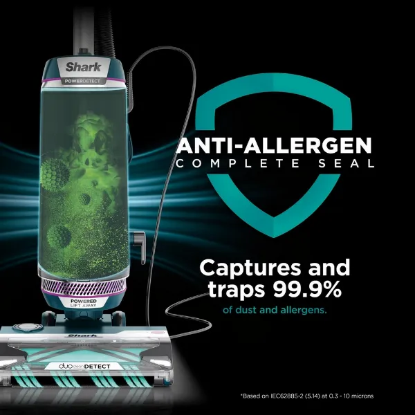 Shark AZ3900UKT PowerDetect Powered Lift-Away Upright Vacuum Cleaner - Dark Teal_anti allergen