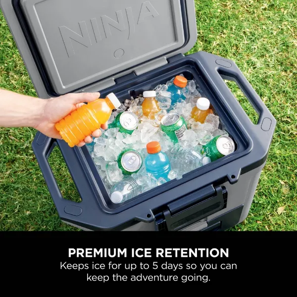 Ninja FB131UKGY FrostVault 30QT/28L Hard Cooler with Dry Zone - Slate Grey_premium ice retention