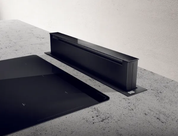 Elica PANDORA-BLK Pandora 90cm Downdraft Cooker Hood in Black_hood