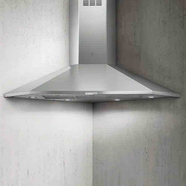 Elica ACUTA Acuta 100cm x 100cm Stainless Steel Corner Cooker Hood_main