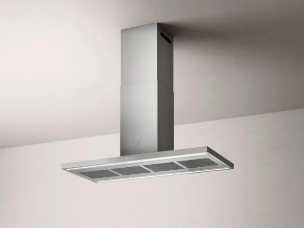 Elica THIN-ISLAND Thin Island 120cm Slimline Cooker Hood in Stainless Steel_side view
