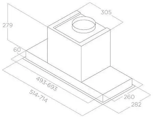 Elica SLK2-ADV-SS-60 Sleek2.0 Advance 60cm Cooker Hood in Stainless Steel_dimensions