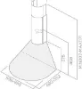 Elica TONDA-90 Tonda 90cm Chimney Hood in Stainless Steel_dimensions