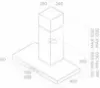 Elica CRUISE-60 60cm Wide Chimney Hood in Stainless Steel_dimensions