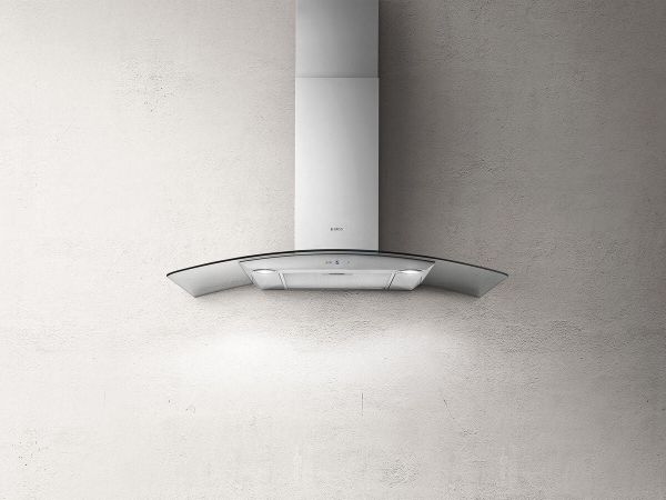 Elica REEF-A-60 Reef Island 60cm Cooker Hood in Stainless Steel & Curved Glass_main