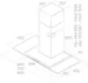 Elica TRIBE-A-60 Tribe A 60cm Flat Cooker Hood in Glass/Stainless Steel_dimensions
