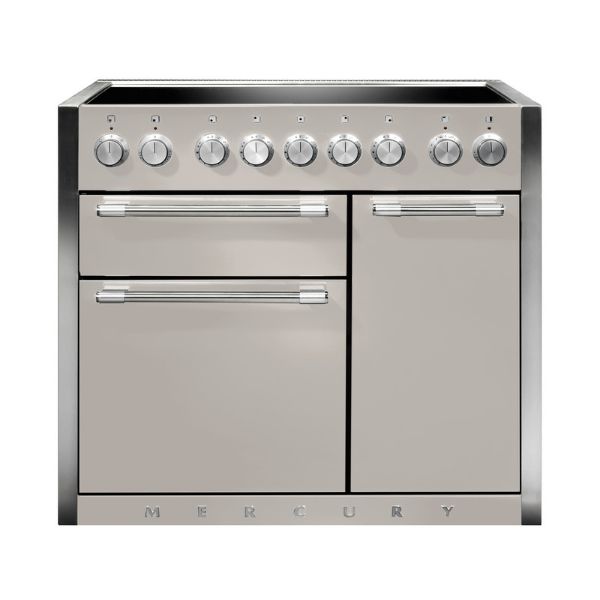 Mercury MCY1000EIOY 97300 1000 Induction Range Cooker in  Oyster with Chrome Trim_main