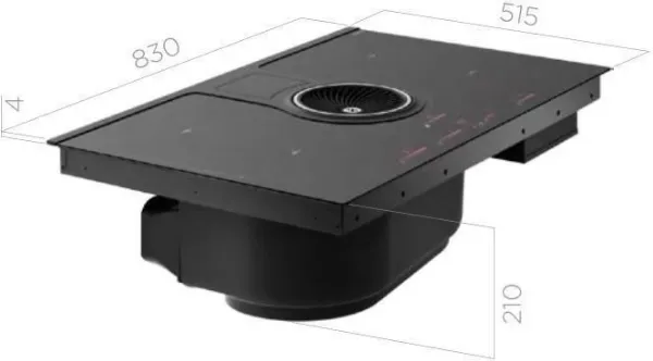 Elica NT-ONE-HP-RC NikolaTesla One HP 83cm Induction Hob - Recirculating_dimensions