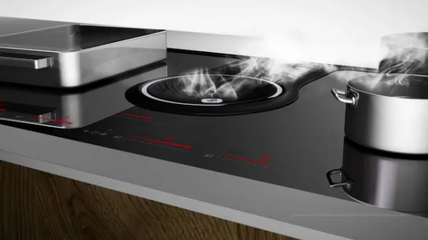 Elica NT-ONE-HP-RC NikolaTesla One HP 83cm Induction Hob - Recirculating_pans on hob