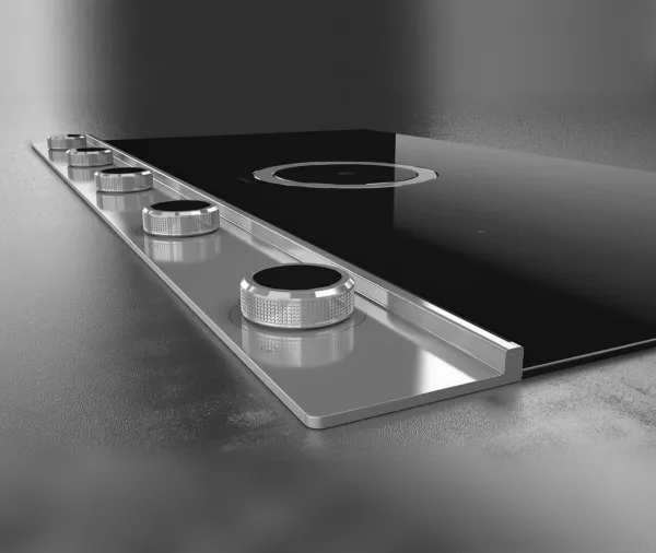 Elica NT-UNPLUG-SS-DO NikolaTesla UNPLUGGED 90cm Induction Hob in Stainless Steel - Duct Out_knobs