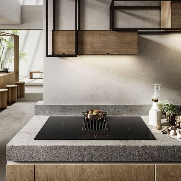 Elica NT-LIBRA-BLK-DO NikolaTesla LIBRA 83cm Induction Hob in Black - Duct Out_room view