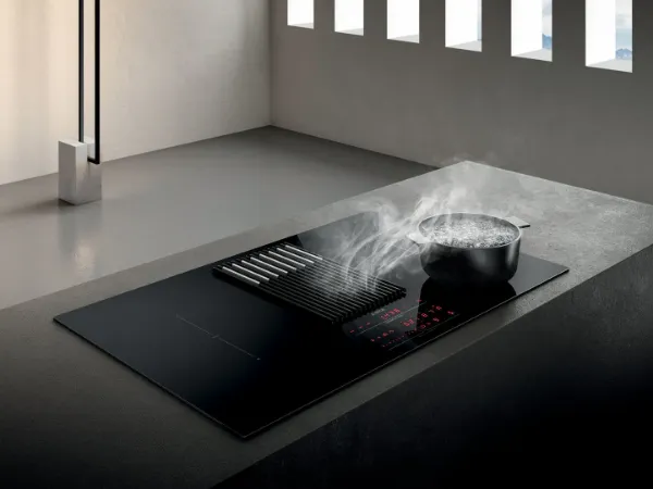 Elica NT-LIBRA-BLK-DO NikolaTesla LIBRA 83cm Induction Hob in Black - Duct Out_venting