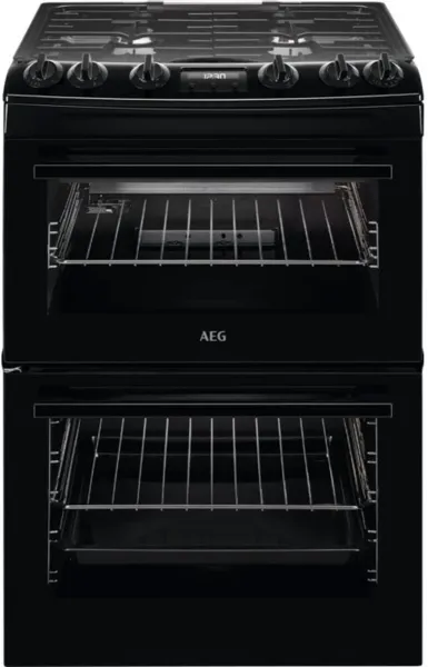 AEG CGX6130ACB 60cm Freestanding Double Oven Gas Cooker_main