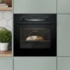 Bosch HQA534BB3B 60cm Built-in Oven in Black with Steam Function_baking bread