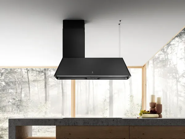 Elica IKONA-MAXXI-BLK Ikona Maxxi Pure 120cm Ceiling Hood and Air Purifier in Black_main