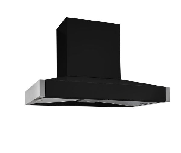 Mercury MHDPC1200LQ 93770 1200 Pitch Chimney Hood in  Liquorice (Gloss)