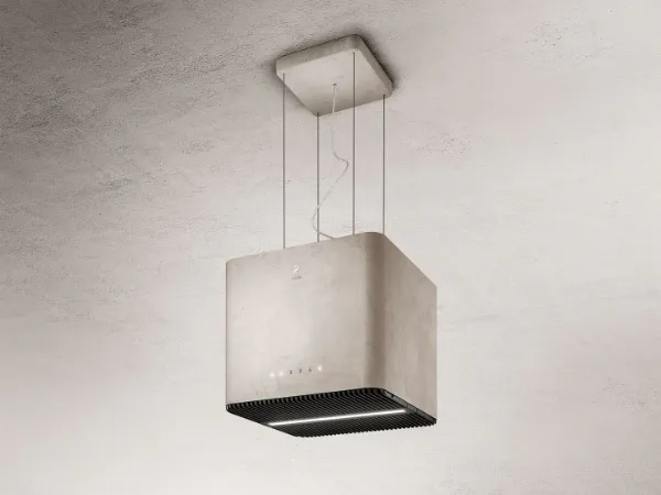 Elica PIX-CC 40cm Wide Ceiling Mounted Cooker Hood in Concrete_main