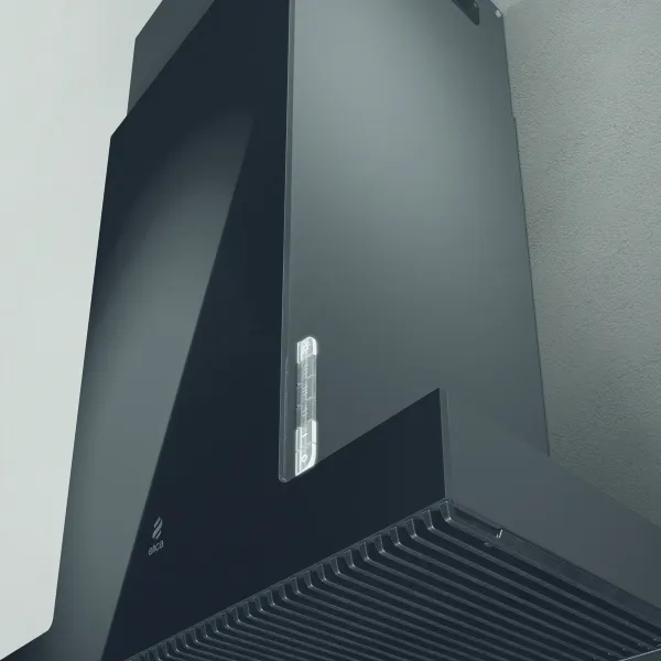 Elica HAIKU-60-BLK 60cm Wide Wall Mounted Chimney Hood in Black_below