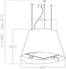 Elica JUNO-URB-ZC 50cm Juno Urban Ceiling Hood in Urban Zinc_dimensions