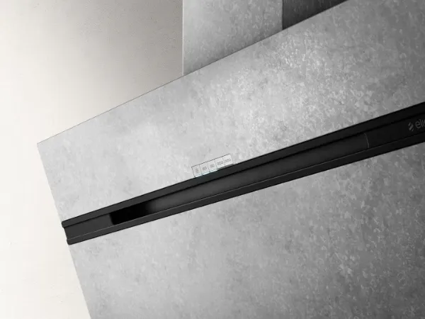 Elica Ascent-URB-ZC 90cm Wide Angled Hood In Zinc_close
