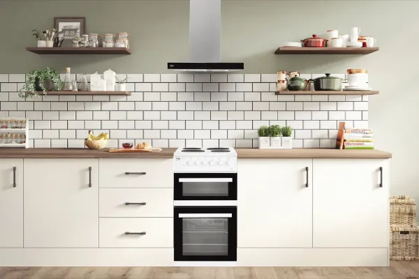 Beko EDP503W 50cm Electric Double Oven with Grill Cooker - White_main