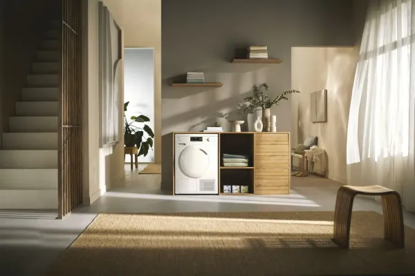 Miele TEA525 WP 8kg Heat Pump EcoSpeed Tumble Dryer _room view
