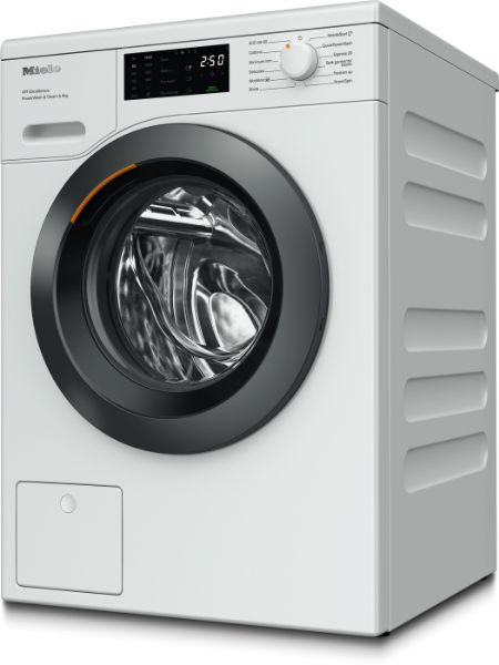 Miele WED385 WCS 9kg 1400 Spin Freestanding Washing Machine with SteamCare and QuickPowerWash_angled view