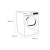 Sensis TDHF018A2W 8kg Heat Pump Tumble Dryer - White _dimensions